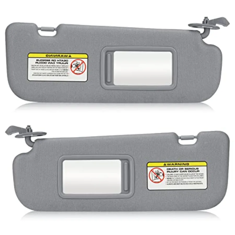 

Left and Right Gray Sun Visor for Hyundai Elantra 2011 2012 2013 2014 2015 NOT fit GT Model Driver and Passenger Side Car Sunvi