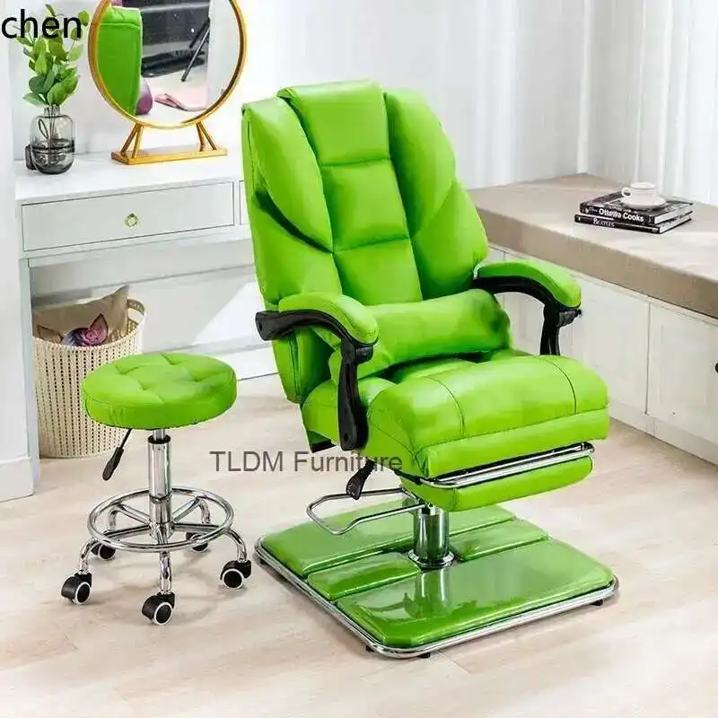 H1  Hair Salon Beauty Salon Chair Leather Retro Portable Tiltable  Chair  Equipment Commercial Furniture