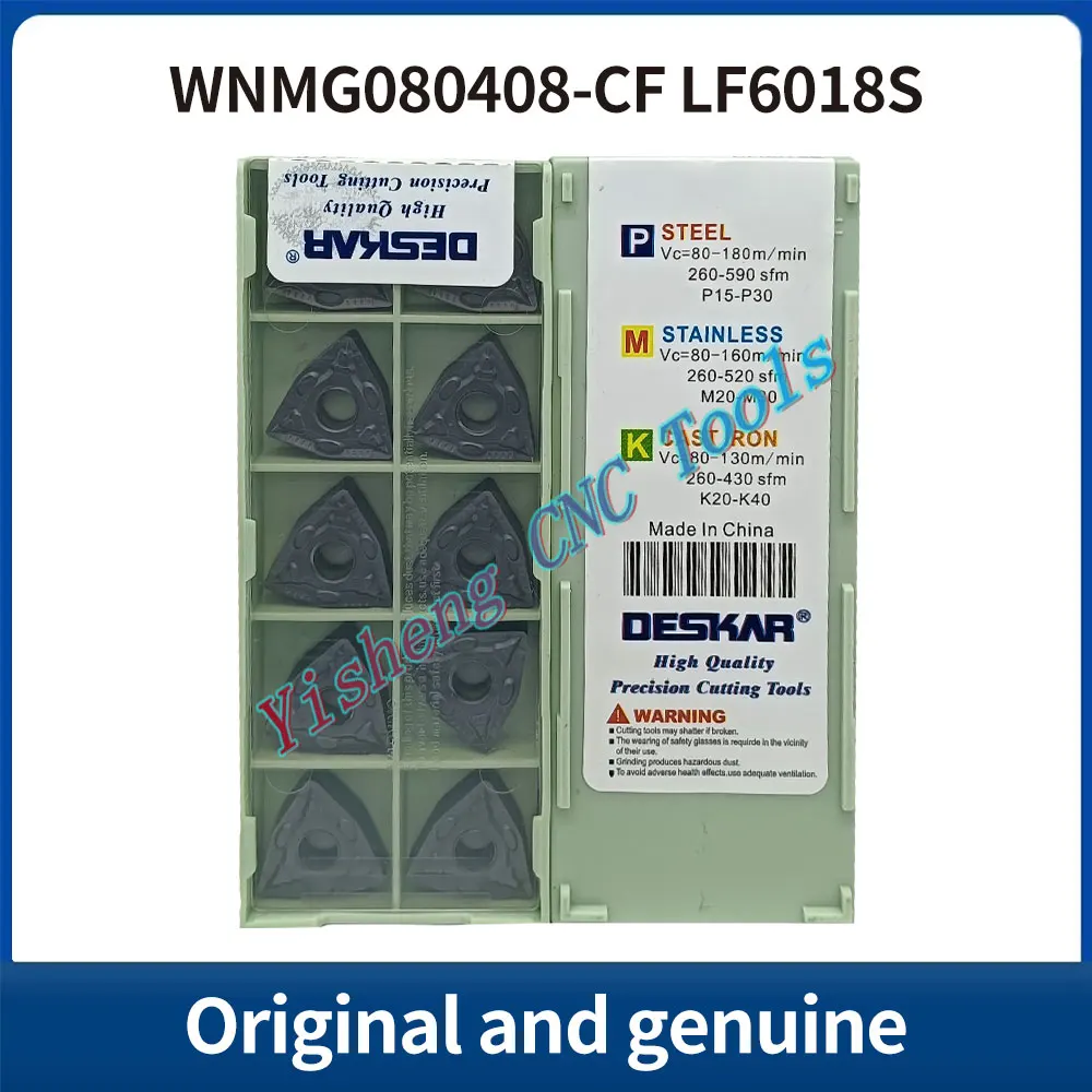 

DESKAR 100% Original WNMG080408-CF WNMG080408-CV WNMG080412-CV LF6018S CNC cutting tool indexable threading carbide insert