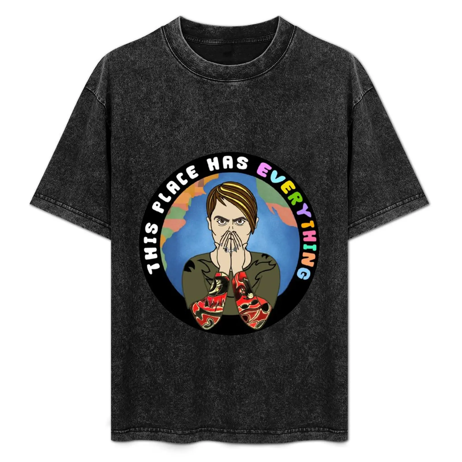 

SNL Stefon // This Place Has Everything T-Shirt Retro Style Print Casual Top