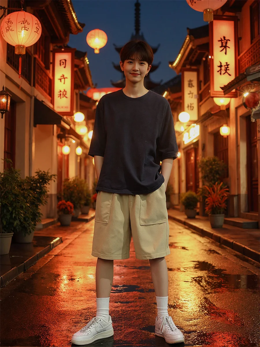 Wide leg Couples Shorts Womens Cargo Sport Oversize Short Gym Jean Fashion Street Casual Trendy Activewear Summer Girls