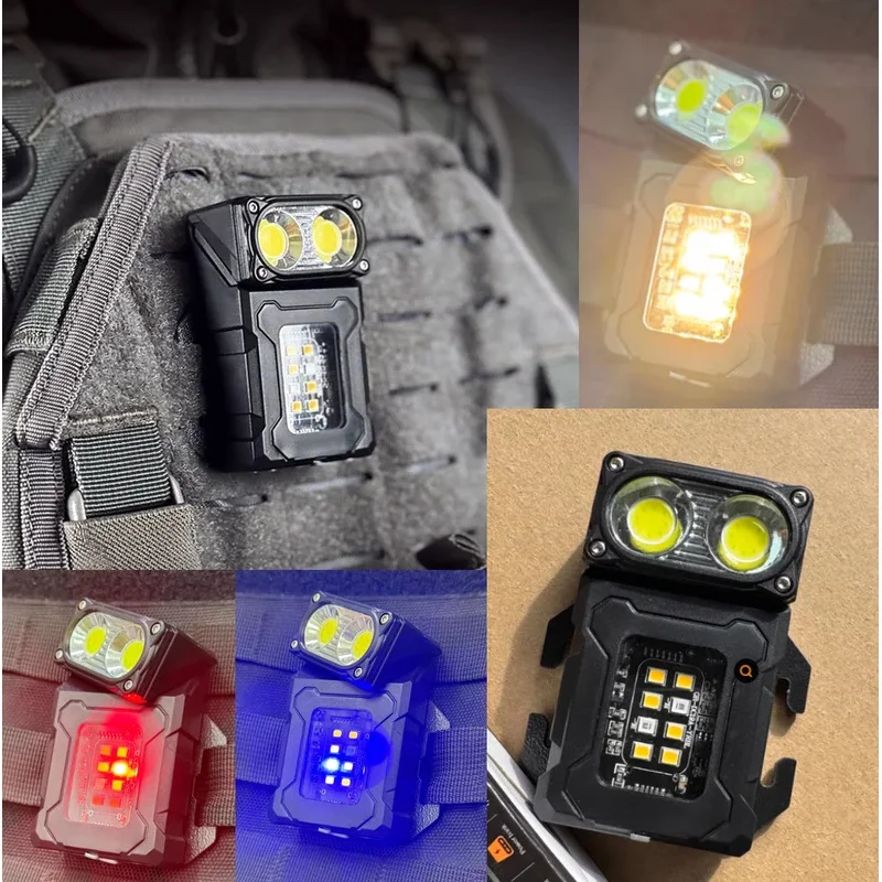 

Тактический рабочий фонарь EDC (1 шт.), крепление на жилет Molle, светодиодный, портативный, многофункциональный