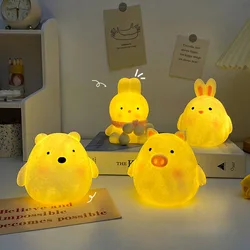 Menina quarto bonito pouco animal led night light quarto cabeceira luz decoração dormitório novo criativo presente de aniversário