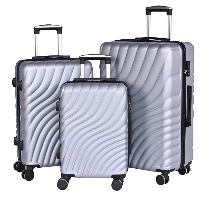 New 3 Pcs/Set Suitcase Family Luggage ABS Trolley Case Hard Shell Suitcase 20