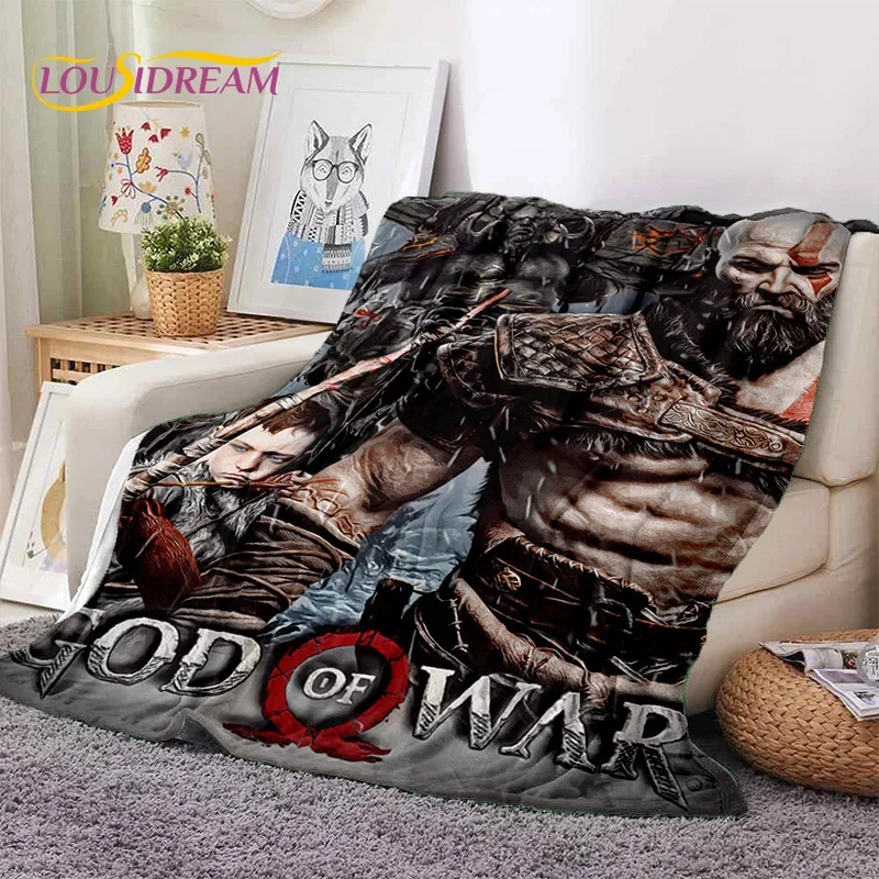 

God of War Games Kratos Cartoon Soft Flannel Blanket for Beds Bedroom Sofa Picnic,Throw Blanket for Cover Outdoor Leisure Gift