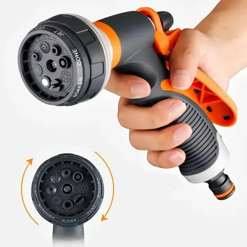 New Hose Sprinkle Nozzle For Garden Washing Car 8 Spray Modes Lawn Spray Watering Multifunction High Pressure Water Tool