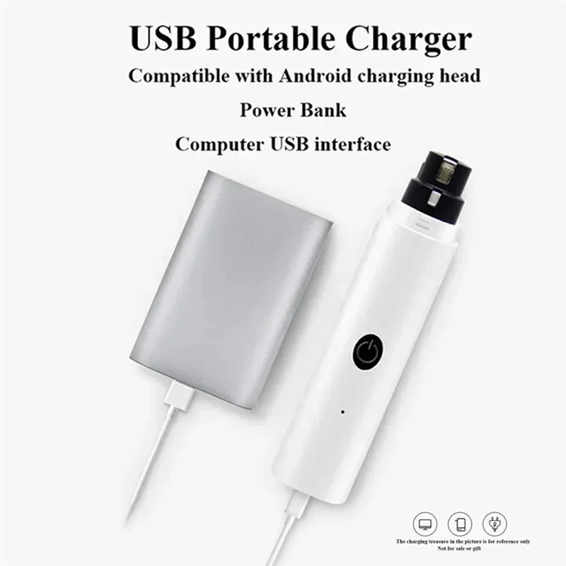 الكهربائية الكلب مسمار كليبرز للكلاب مسمار المطاحن قابلة للشحن USB شحن مصباح ليد الحيوانات الأليفة هادئة القط الكفوف مسمار