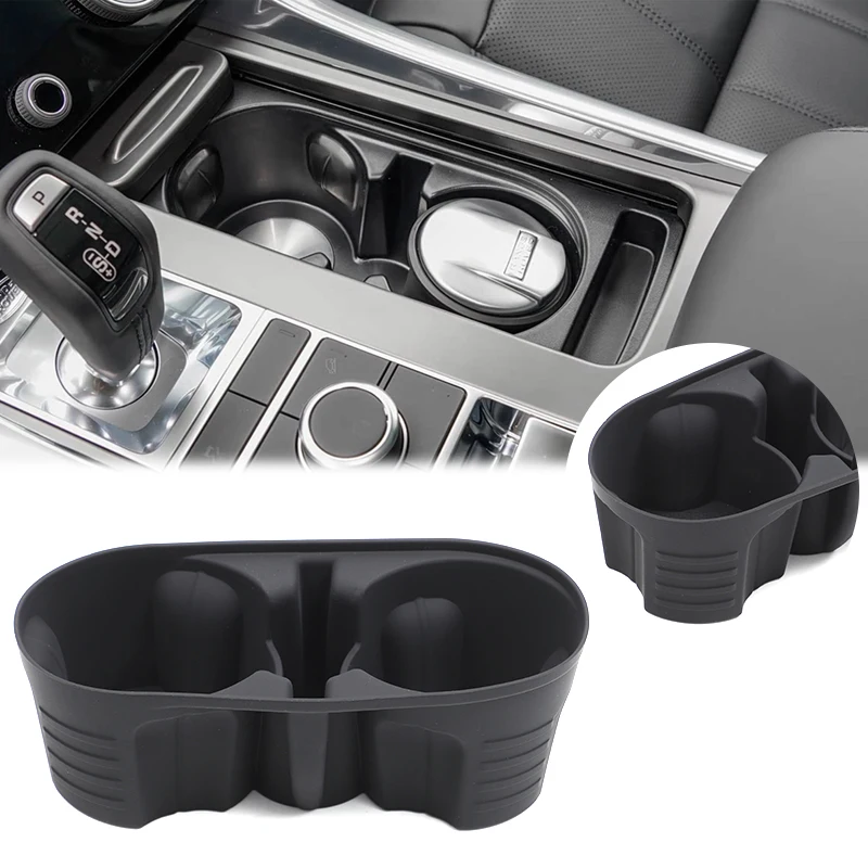 

For Land Rover Range Rover Sports Vogue 2018-2022 Silicone Black Car Center Water Cup Holder Protective Cover Car Accessories