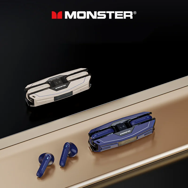 Monster-XKT08 PRO Fones de ouvido sem fio, bateria longa duração auscultadores, chamadas de voz clara e esportes Headsets, HD Chamando Earbuds