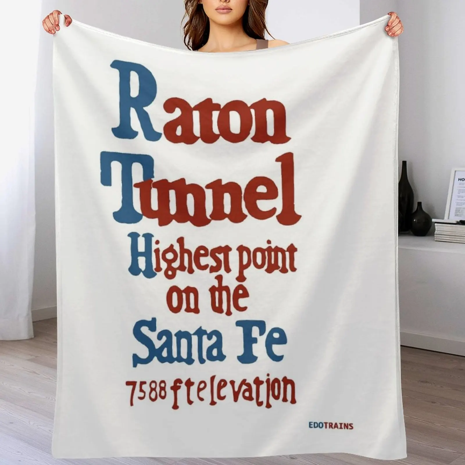 Raton Pass Sign - sign along Santa Fe Railroad Throw Blanket