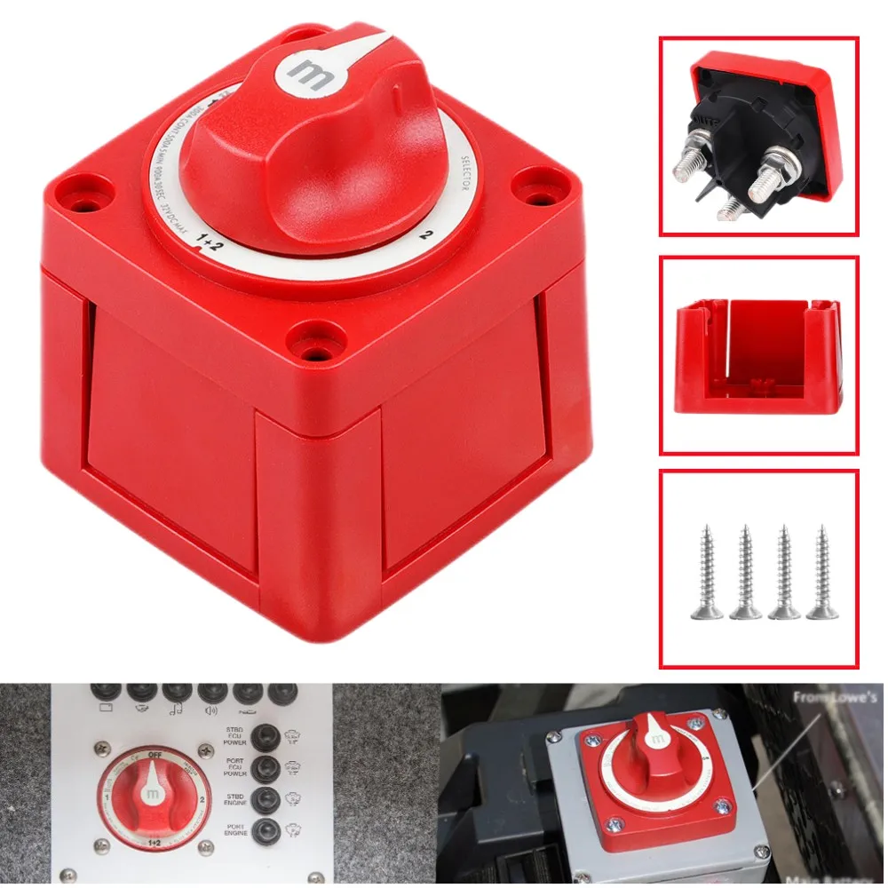 3つの4つの位置12-32v 100-300a mを備えたミニセレクター,防水,イグニッション,保護船,デュアルバッテリー