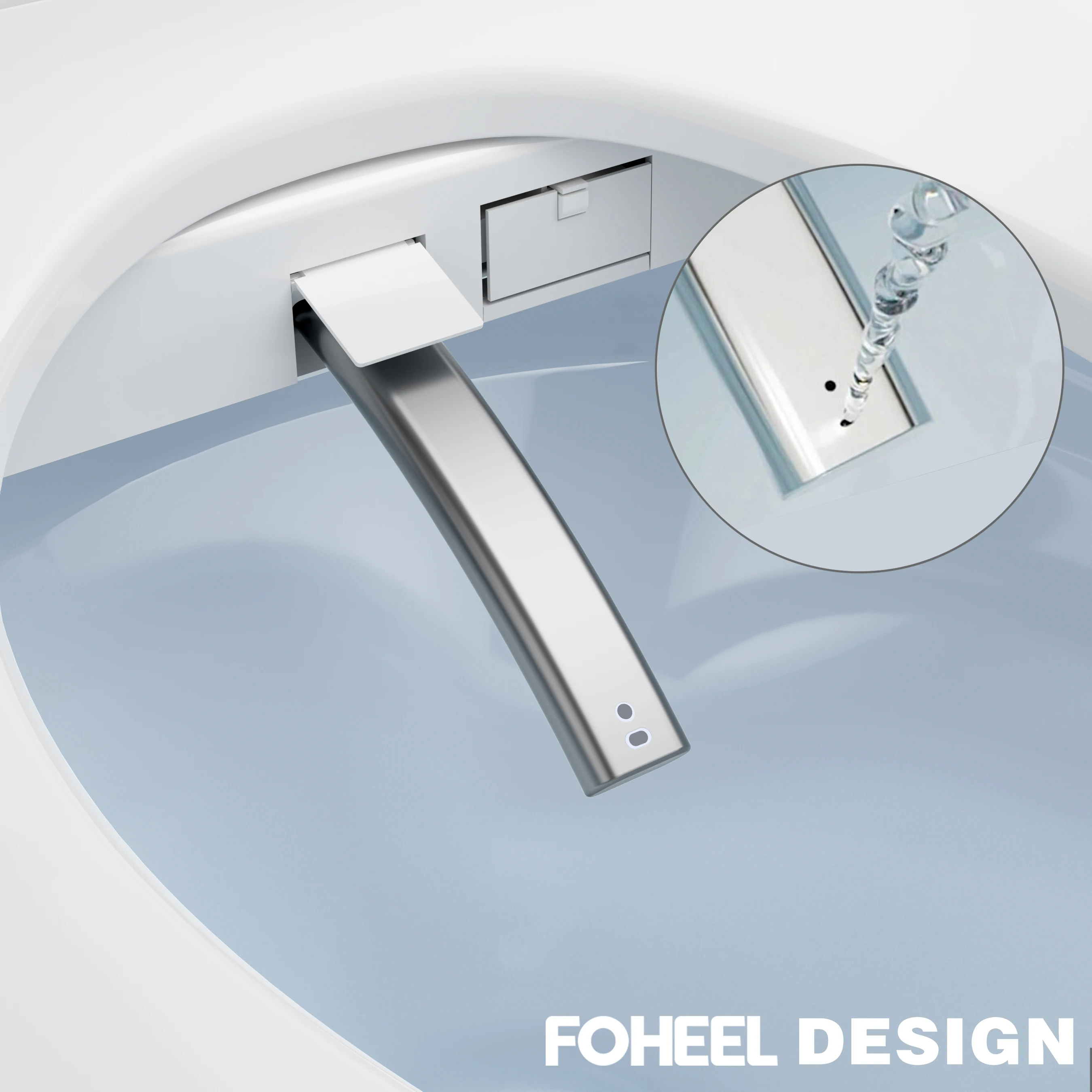 Imagem -06 - Foheel-d Shape Smart Toilet Cover Assento Auto Open Tampa Inteligente