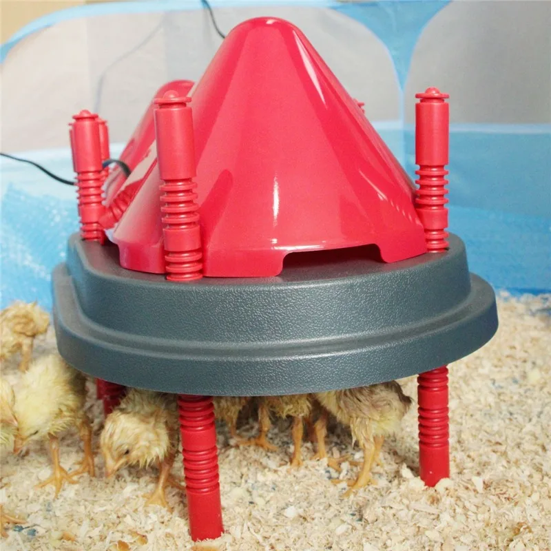 

New Chicken Warmer Electric Chick Brooder Heating Plate with Waterproof Hat Feather Adjustable Height Chick Cage Chicken Warmer