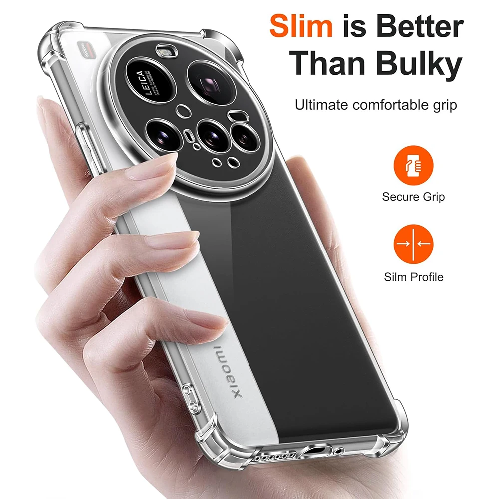 

Shockproof Silicone Soft Case For Xiaomi Mi 15 Ultra Pro Clear Transparent Back Cover For Xiaomi15 15ultra Ultra Thin Shell