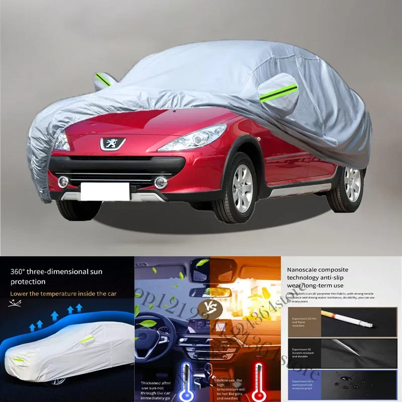 

For Peugeot 307 Auto Anti snow Anti dust Anti-uv Anti peeling paint And Anti Rainwater 210t car cover Car cover Protection