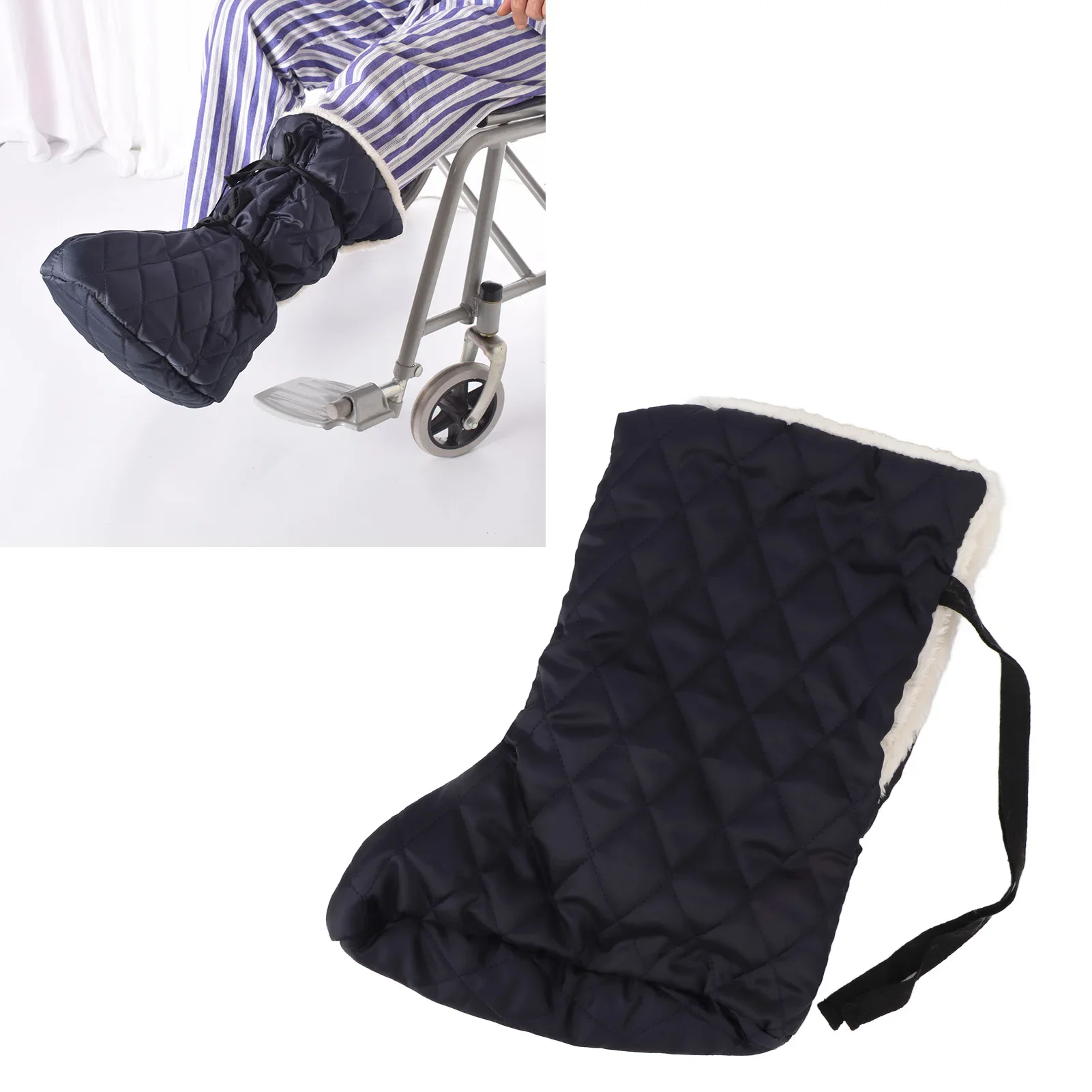 Cast Foot Warmer Cast Sock Lace Up Design Comfortable Thickened Keep Warm Foot Cast Toe Cover Sock For Leg Ankle Foot