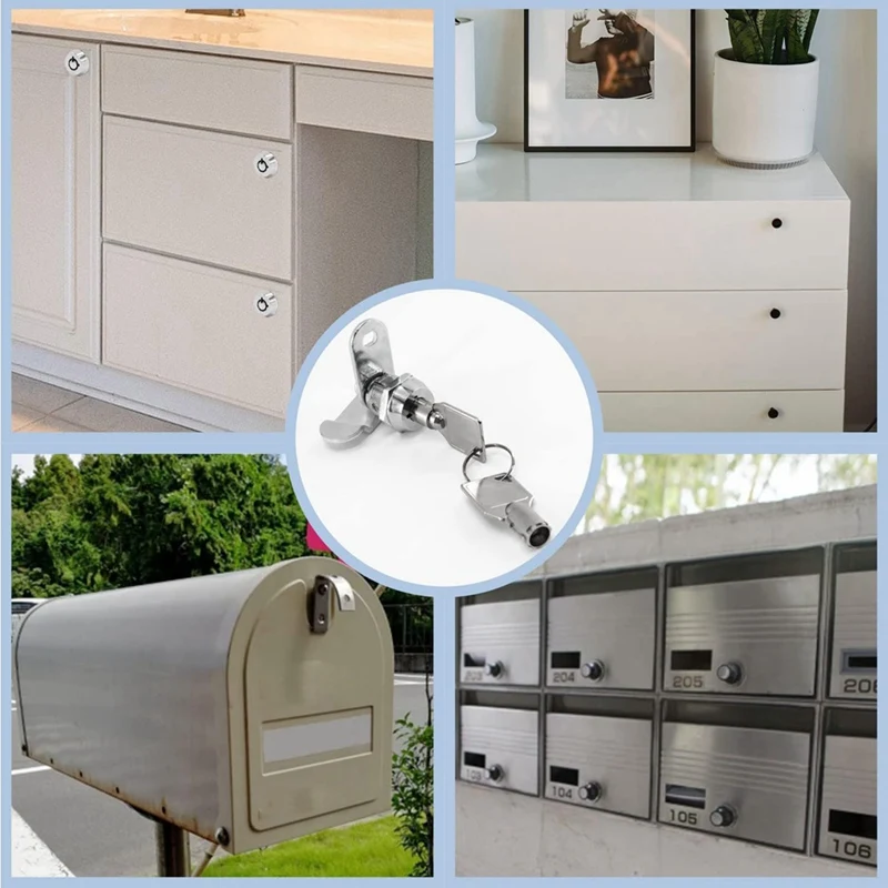 서랍 및 캐비닛 잠금 장치, 기계식 문짝 잠금, 관형 캠 잠금, 아연 합금 보관 문짝, 보안 파일 서랍 캐비닛