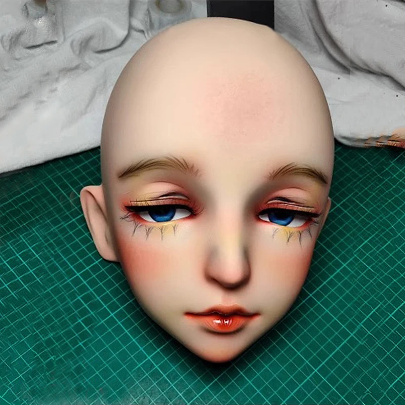 تخصيص أنثى فتاة حلوة الراتنج نصف رئيس أو Kigurumi BJD عيون كروسدريس تأثيري انمي ياباني دور قناع والشعر المستعار