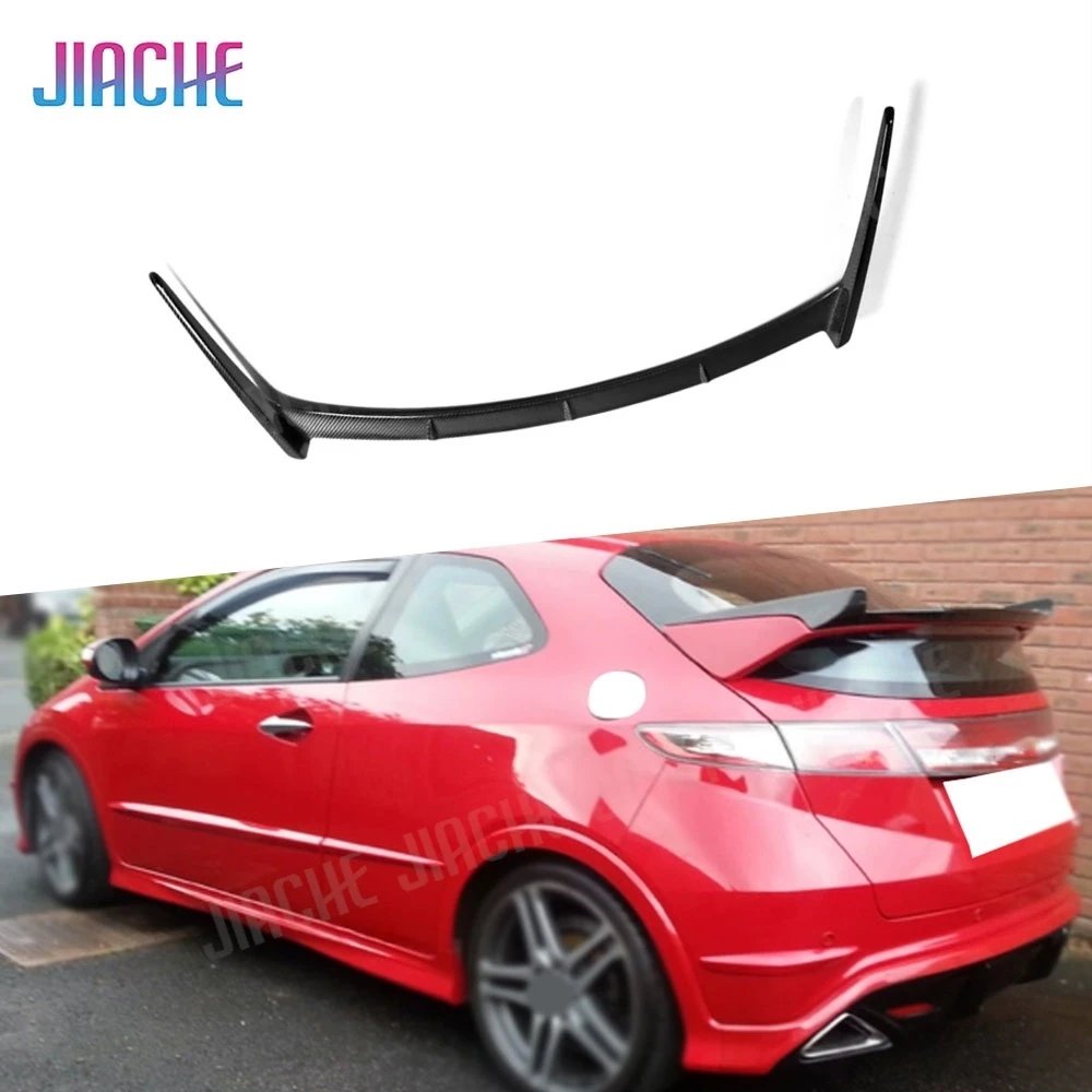 

For Honda Civic FN2 2007-2011 Typer Carbon Fiber Rear Bumper Spoiler Wing Body Kit Trunk Wing FRP Black Rear Wing Car Styling