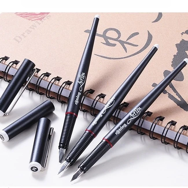 

Ручка-фонтан Rotring Art Pen, Германия, оригинал, для рисования и практики, с параллельными картриджами, конвертер для каллиграфии и дизайна