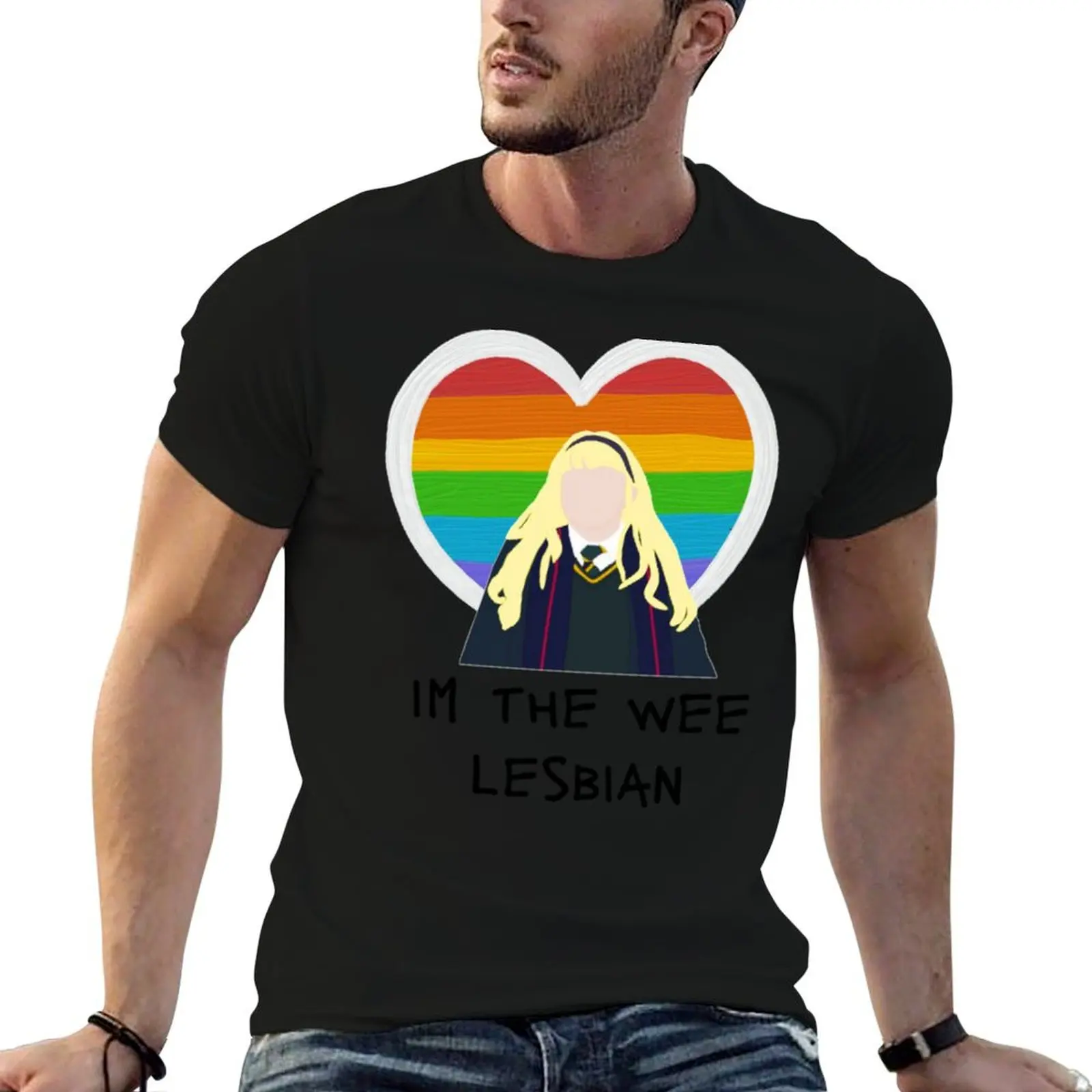 Derry Girls Pride Im The Wee Lesbian Fitted T-Shirt summer top shirts graphic tees mens tall t shirts