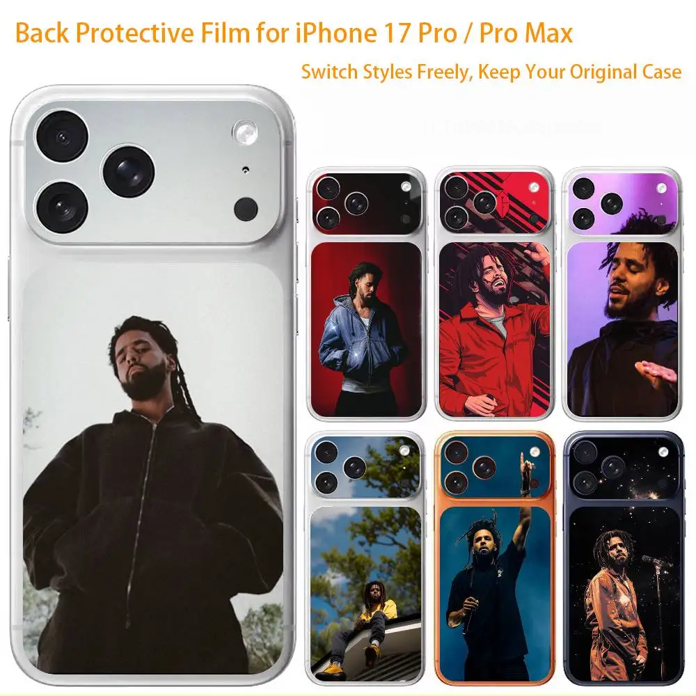 

Rapper Hip Hop Street J.C-Cole Premium Skin Wrap for iPhone 17 Pro/Max, Back Frame Camera Protective Decal (Not Case)