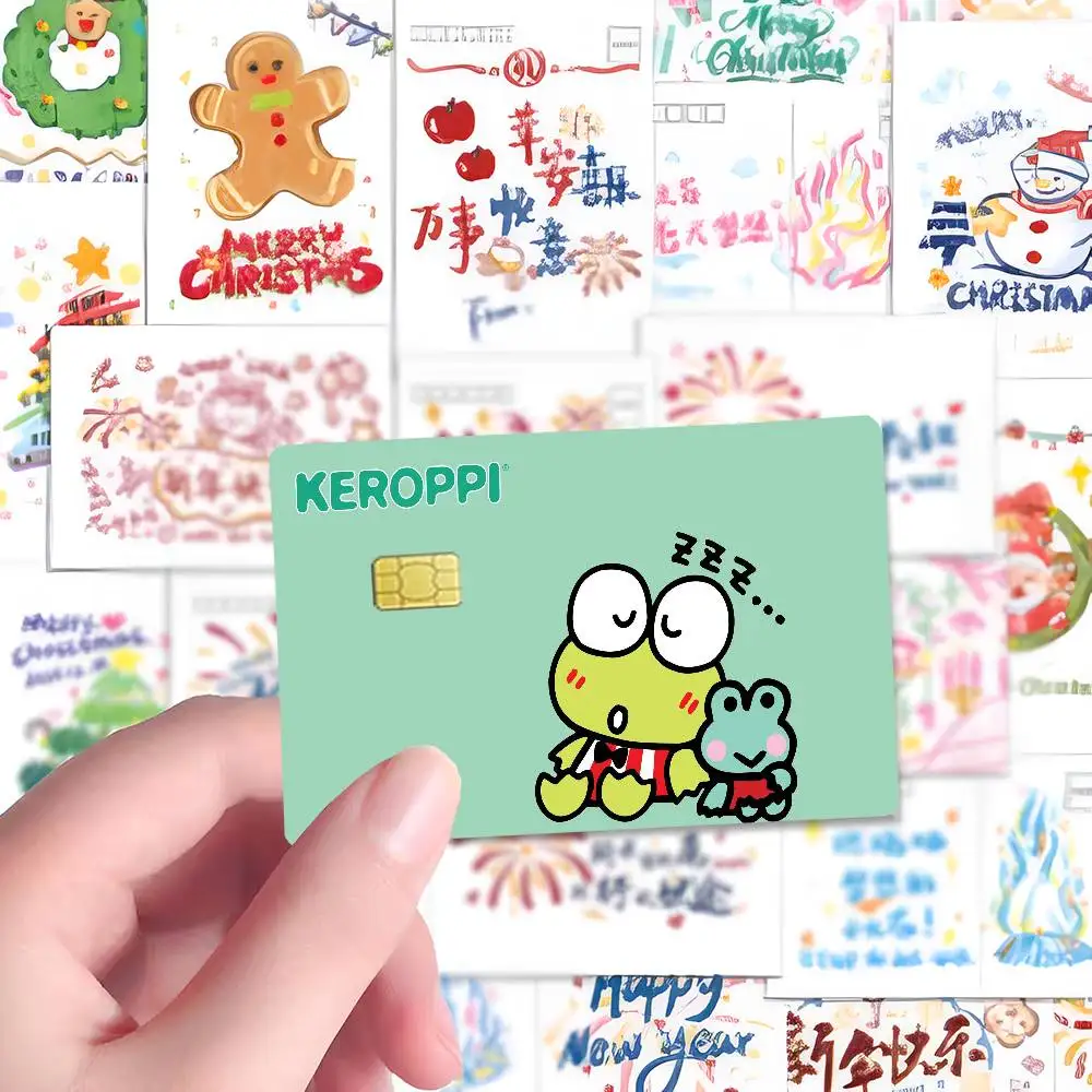 Cartoon K-Kero Kero Keroppi Cartoon Kreditkarten-Skin-Aufkleber für Bankkarten, Bus- und U-Bahn-Karten, wasserdicht, Geschenk für Frauen – Detail 14