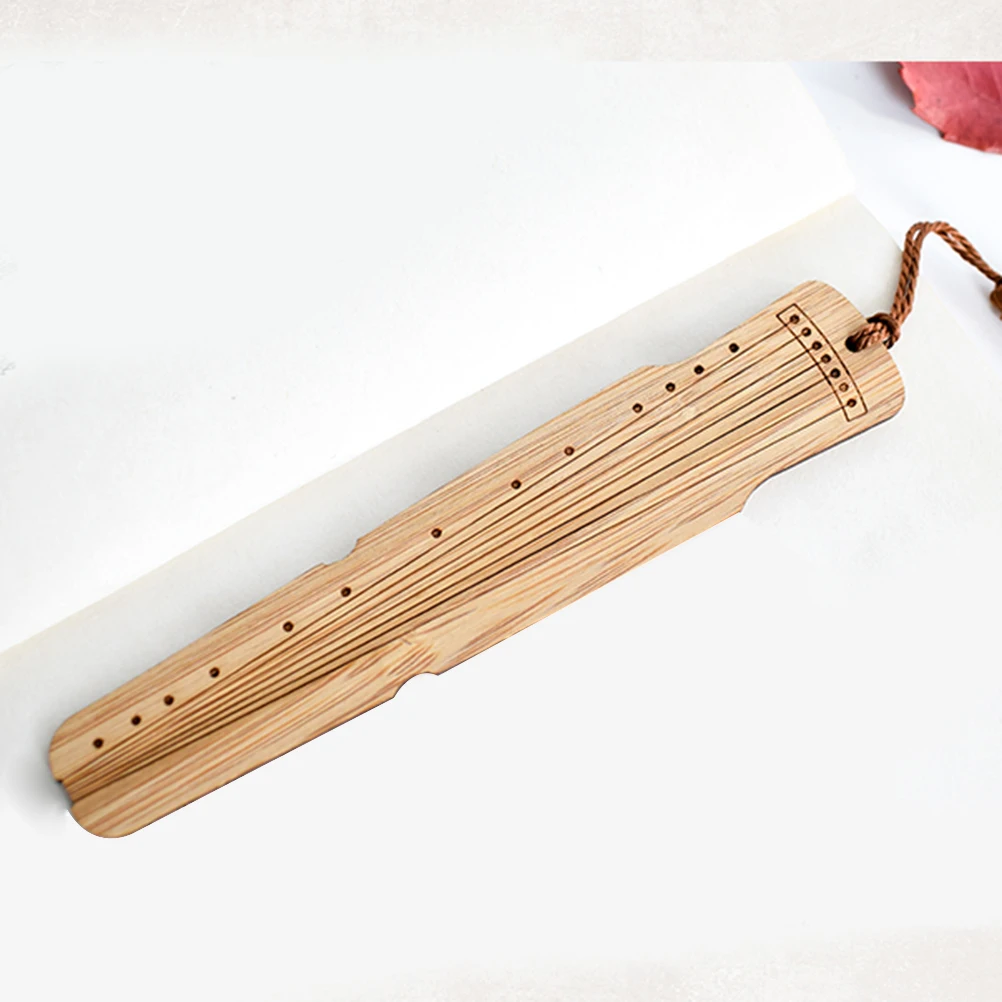 12-teiliges Guqin-Lesezeichen im chinesischen Stil, kreative Lesezeichen, modisch, schick, stilvoll, Bambus, klassisch