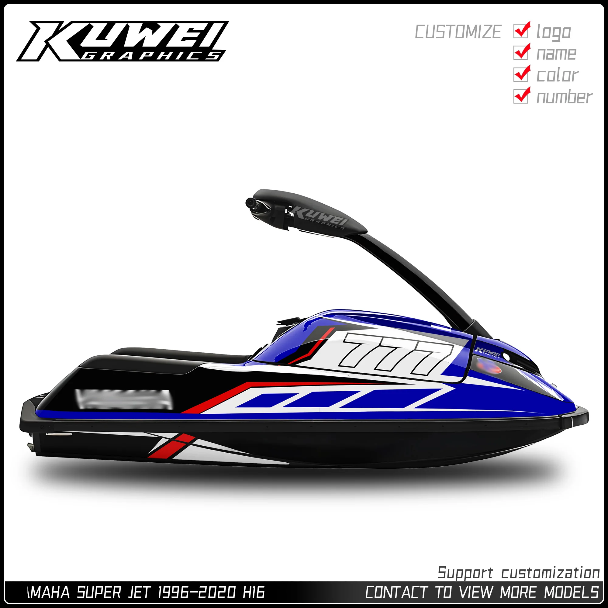 

Suitable for Yamaha Super Jet 1996-2020 Graphic Kit Decal Sticker Supports Personalized Customization Jet Ski