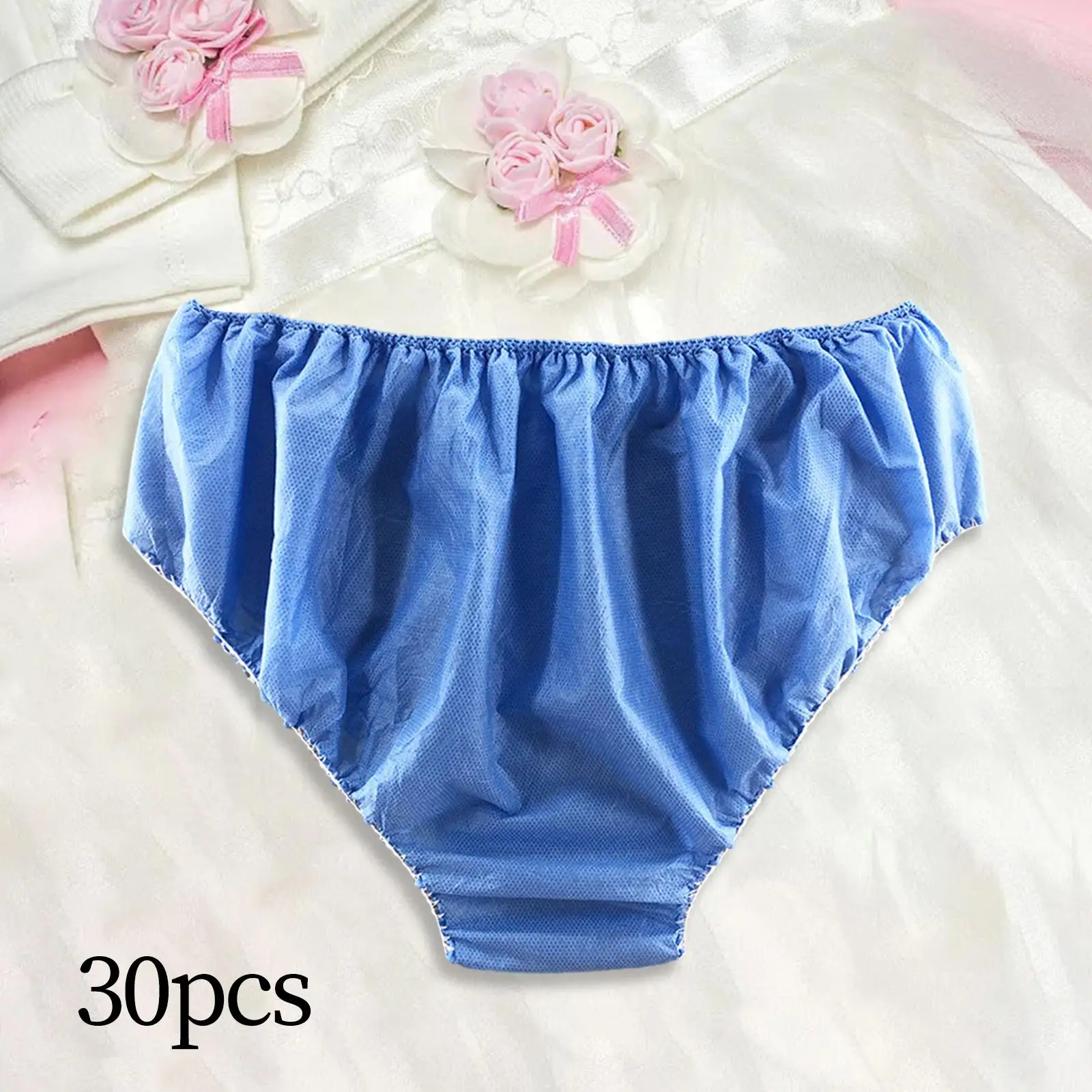 30x Disposable Briefs Shorts Underpants Portable Briefs Travel Panties Underwear for Hotel Travel Beach Sunbathing Camping