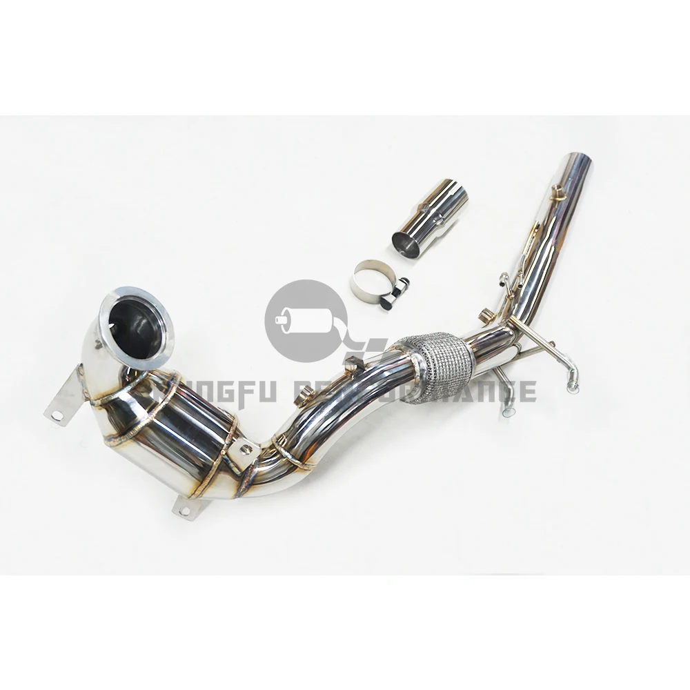 Tubo de Escape de Acero Inoxidable 304 KUNGFU PERFORMANCE para V W Golf 81.5T OPF 2020+ Decat