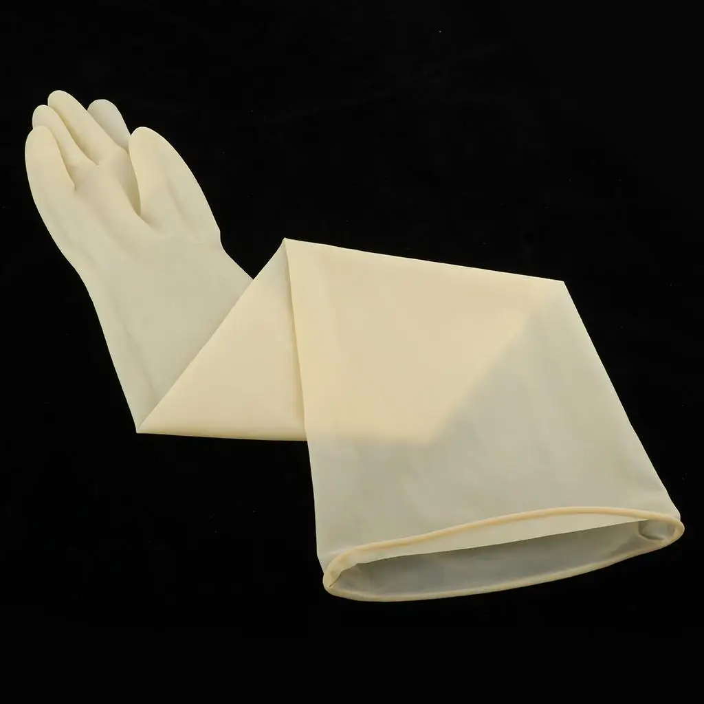Long Sleeve Rubber Gloves Anti Acid Alkali Waterproof Gloves Non Slip Grip for Chemical Industry Agriculture Forestry