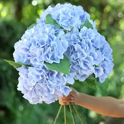 Artificial Flowers Cheap Silk Hydrangea Bride Bouquet Wedding New Year Decoration Home Accessories for Vase Plants Arrangement