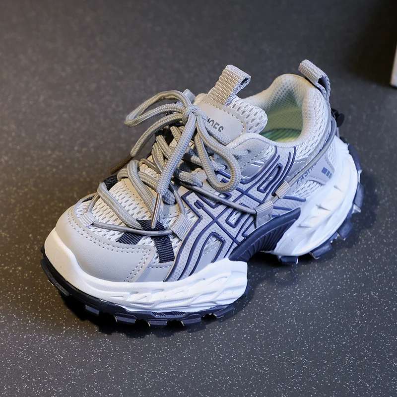 

Children's Sneakers Shoes for Ages 3-18 Gray Breathable Boys' and Girls' Shoes All-Season Lightweight Slip-Resistant Kids' Shoes