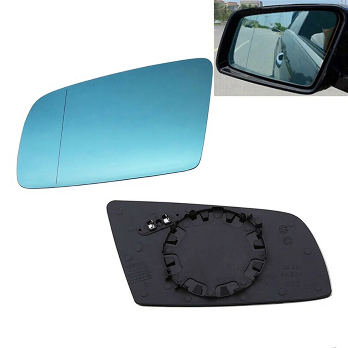 Door Wing Side Mirror Glass Heated with Backing Plate for 5 Series E60 E61 E63 E64 2003-2010 51167251650