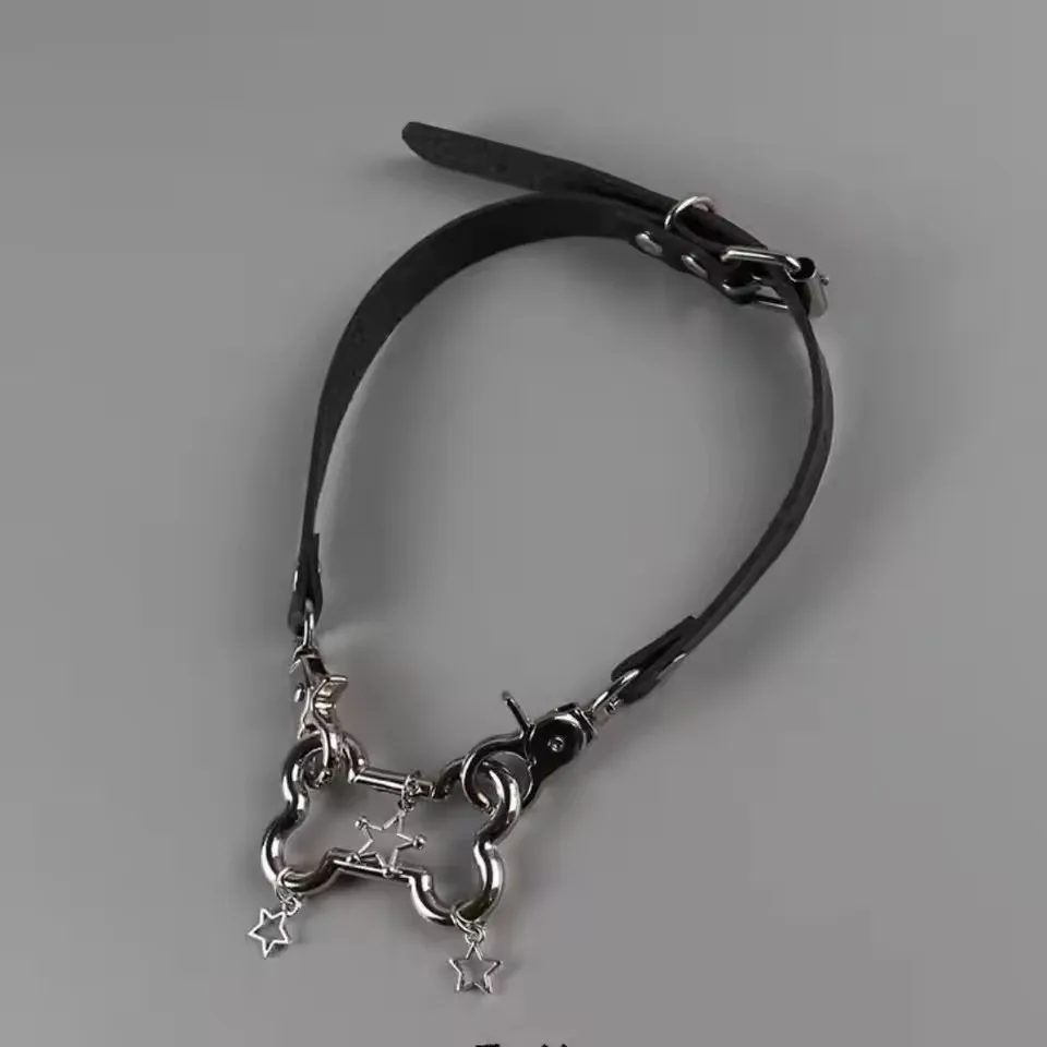 Gotycki Vintage Naszyjnik Skórzany Y2K Dla Kobiet Modny Punkowy Choker Łańcuszek Delikatna Biżuteria Fajne Akcesoria Dla Par