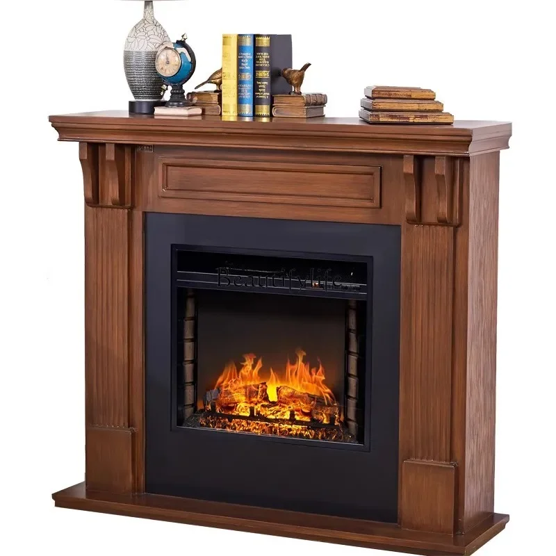 

FG28American fireplace light luxury solid wood fireplace decorative cabinet electronic fireplace