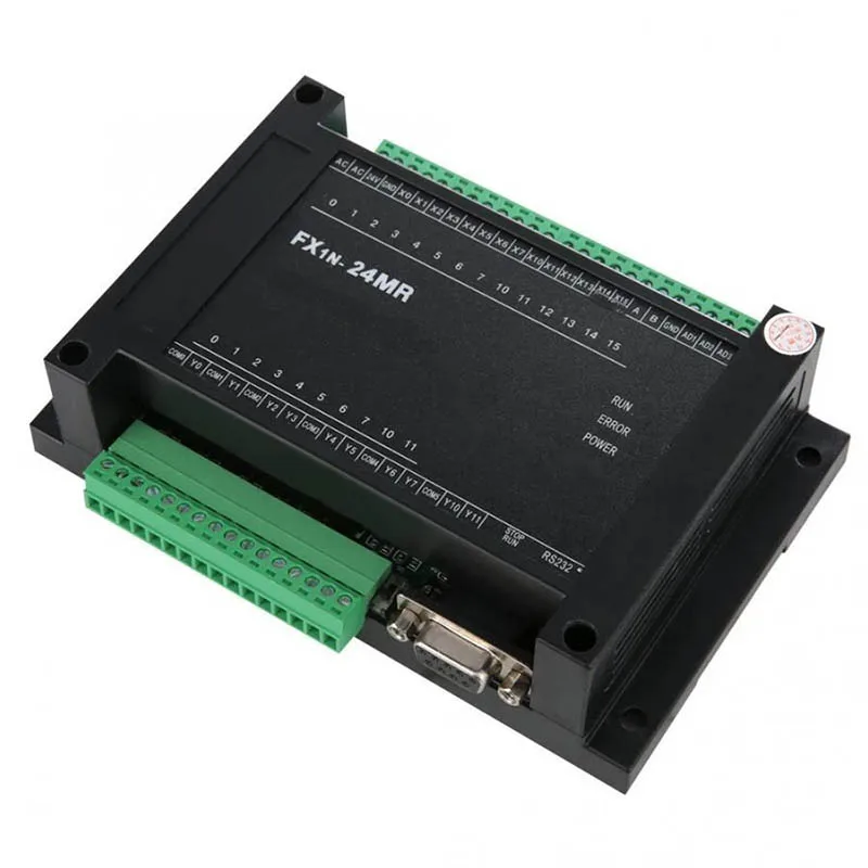 FX1N-24MR SeekU WS1N 24VDC Or 220VAC PLC Industrial Automation Board Guide Rail Install Input 14 Output 10 Real Time Clock