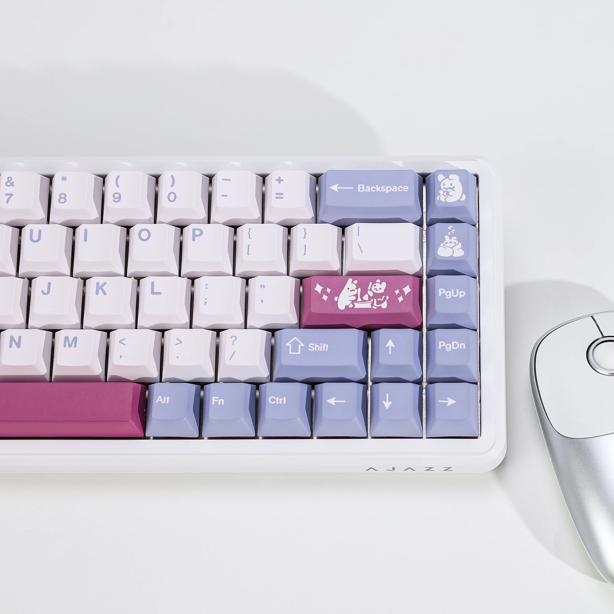 KBDiy Clone GMK Tuzi Keycap Retro Cute Cherry Profile Alice Keycap Custom für MX Magnetic Switch Gaming Mechanical Keyboard KIT – Detail 9