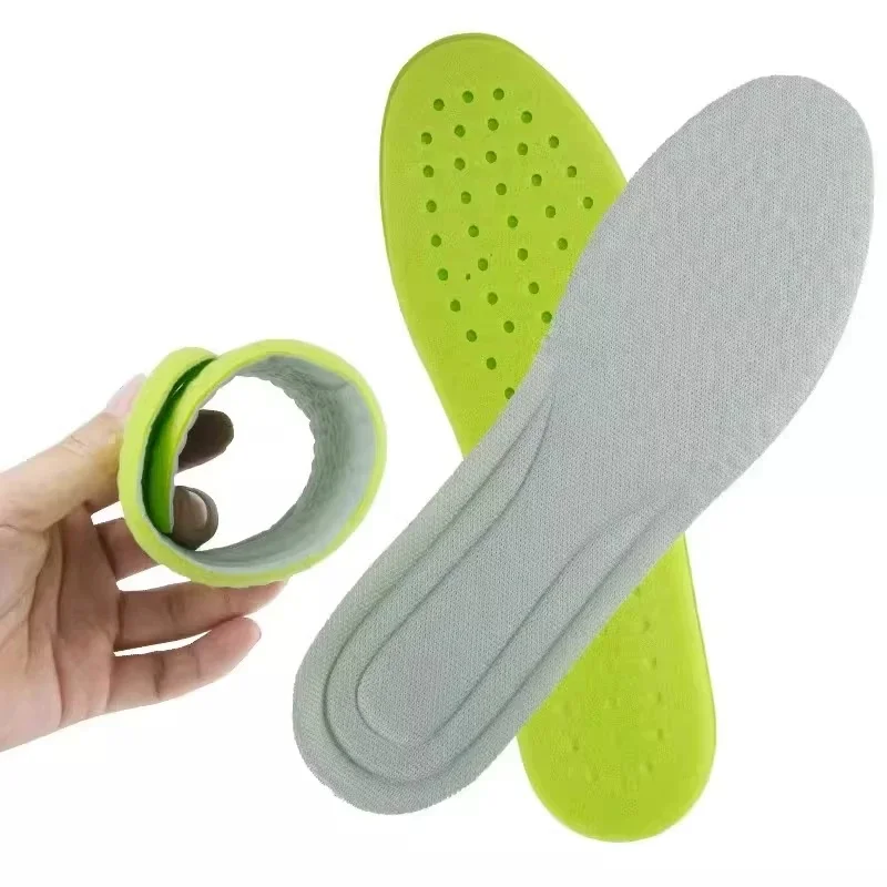 Anti-Odor Cushioned Sports Insole High Elastic Shockproof Shoe Pads Lightweight Foot Support Inserts for Women Men Summer Sports