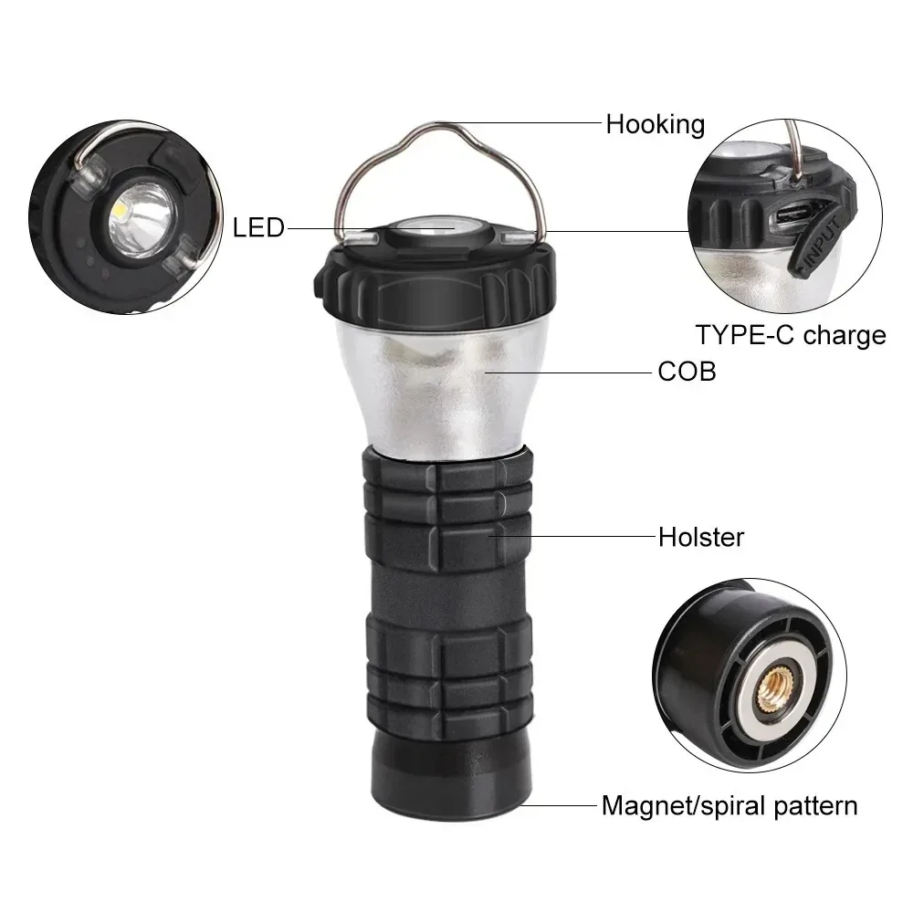 Lampe de camping LED multifonctionnelle, nouveautés, lumière de tente, éclairage de poche d'urgence, camping en plein air, escales