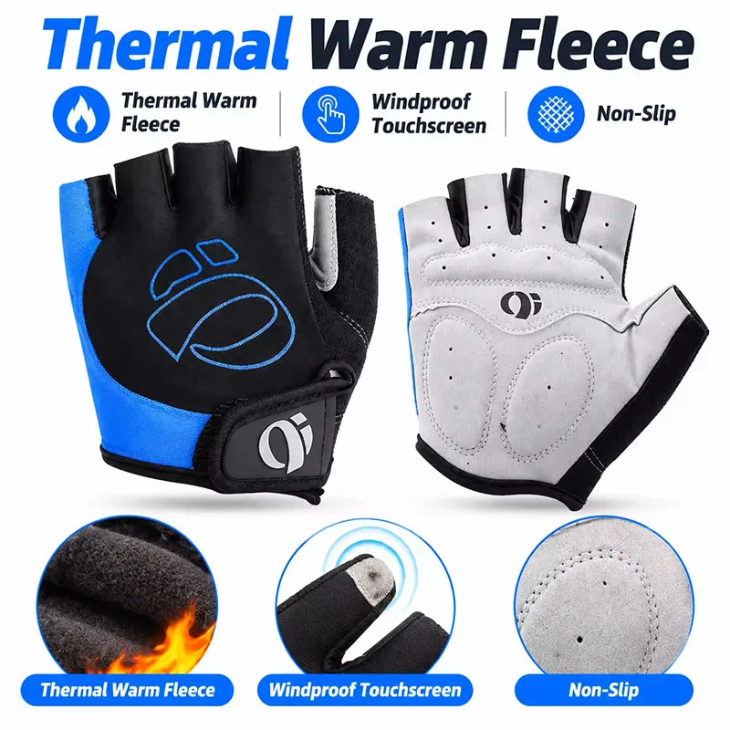 1Pair Half Finger Cycling Gloves Anti-slip Anti-sweat Gel Bicycle Riding Gloves Shock MTB Road Mountain Bike Sports Gloves