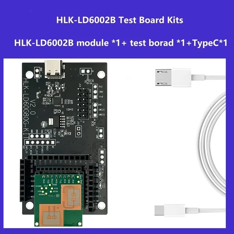 HLK-LD6002 Radar medico da 60 GHz: monitoraggio della frequenza cardiaca e della respirazione in tempo reale, rilevamento dell'autunno, per assistenza agli anziani, assistenza sanitaria, FCC/CE