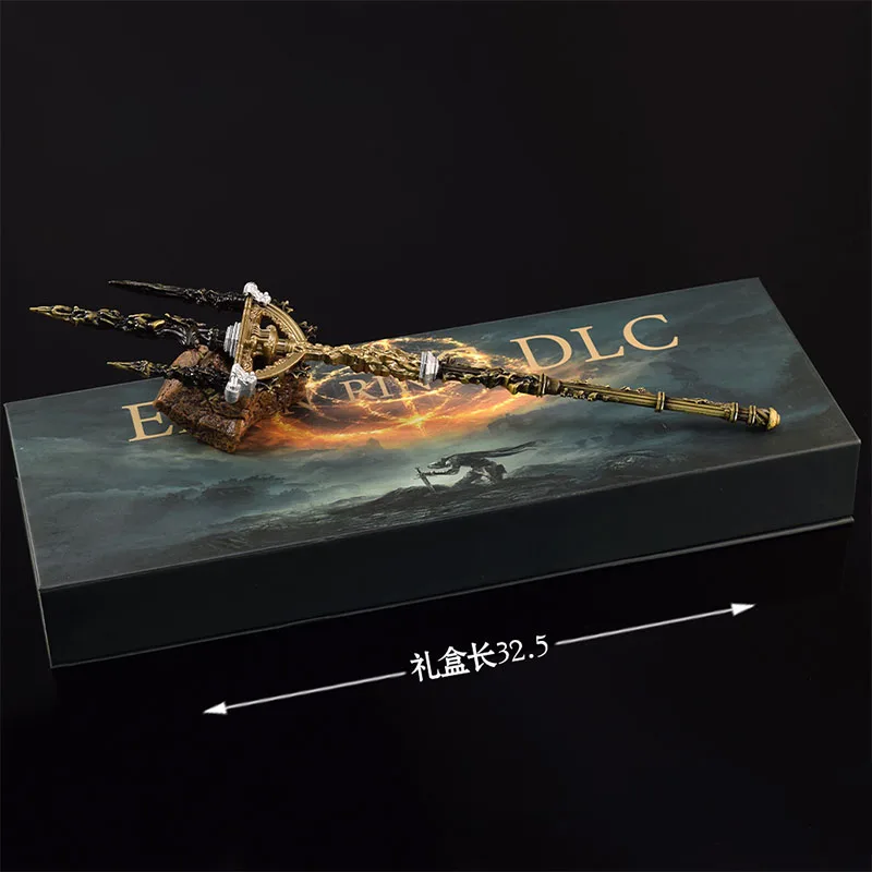 30cm Eldenn Game Peripheral Mohgwyn's Sacred Spear Weapon Model Gifts Box All Metal Toy Sword Ornaments Crafts Collections Gifts