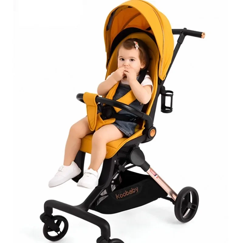 

Newborn Baby Stroller Two-way Sitting and Lying Lightweight Folding Stroller High View Umbrella Cart Children's Travel Pushchair