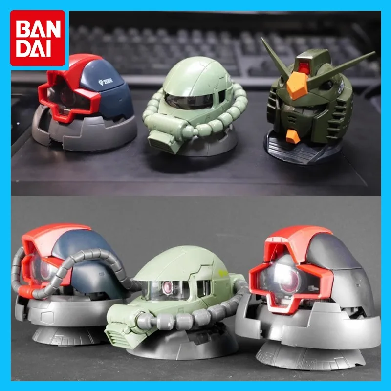 

Bandai Original GUNDAM Anime Figure Precision Assembly of Gundam Head Series Devil Action Figure Toys for Boys Girls Kids Gift