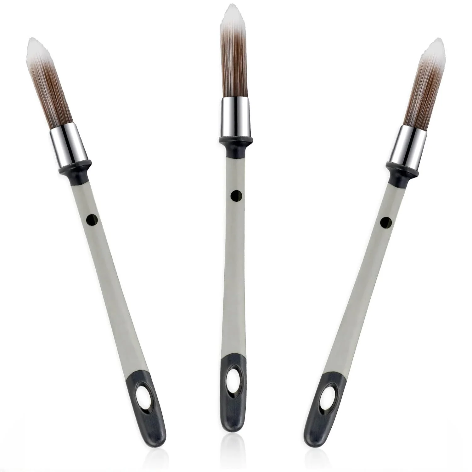 3 Pcs Paint Brushes for Painting Walls 0.37 Inch Small Paint Brush, Trim Paint Brushes Edge Painting Tool for Baseboards