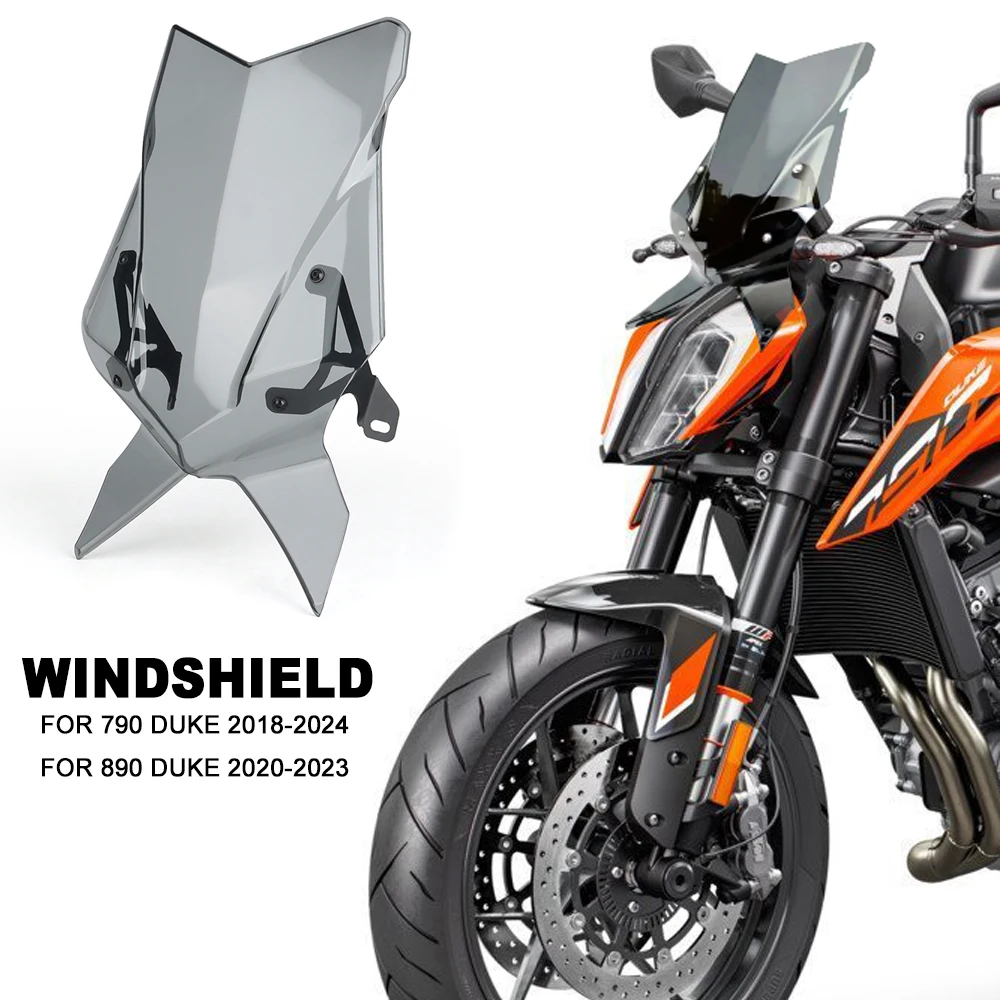 

for 790 2018-2024/ 890 2020-2023 3-color PC material Motorcycle windshield windshield plate, and deflector are suitable