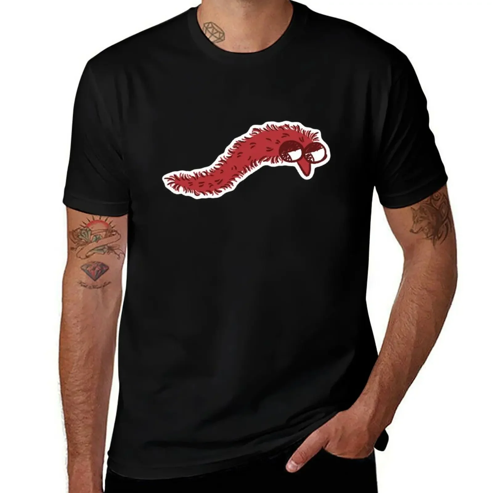 

Worm On a String 1 (Red) T-Shirt Funny t-shirts Funny t-shirt Aesthetic clothing summer tops mens graphic t-shirts big and tall