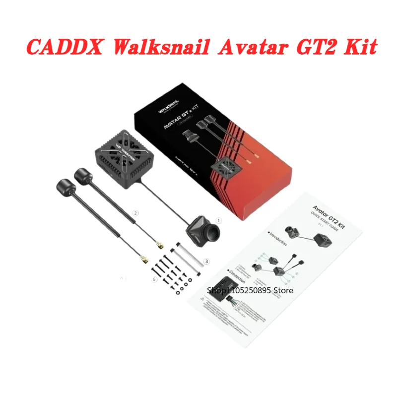 CADDX Walksnail Avatar GT2 VTX Kit Max 2W Digital HD Transmission System Dual Antenna 20KM Long Range FPV for RC Drone RC Car